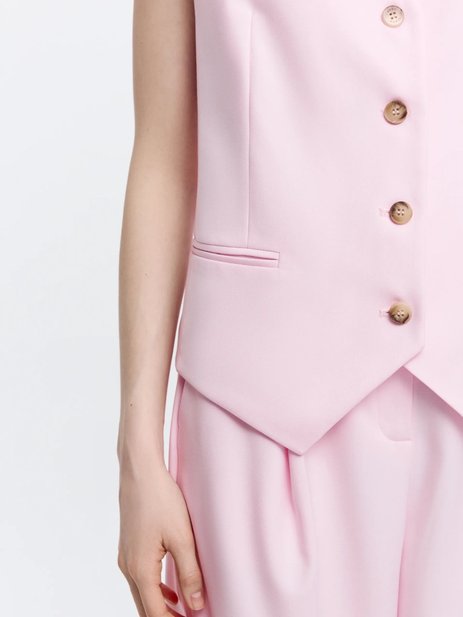 Жилет прямого силуэта ANNA PEKUN, цвет: розовый 11.2409.300 |трендовая новинка купить онлайн