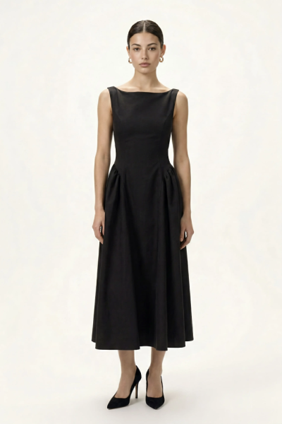 Платье миди с пышной юбкой