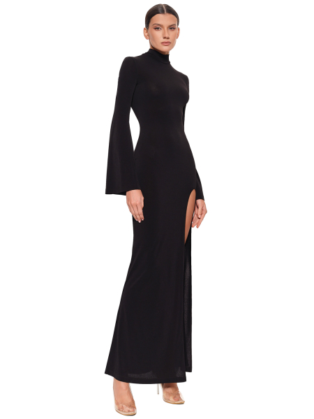 Платье макси с расклешенными рукавами SODAMODA, цвет: Черный, 12547 купить онлайн