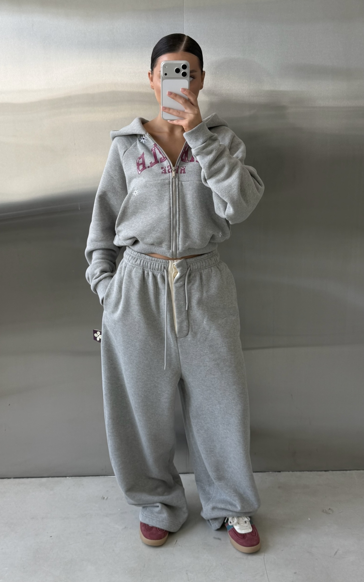 Худи на молнии укороченный Label .B, цвет: серый меланж, Tp.01.3.59GRM купить онлайн