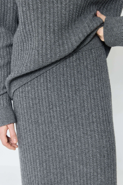Костюм в косы из смесового кашемира AROUND, цвет: графит, 2911_14C15 купить онлайн