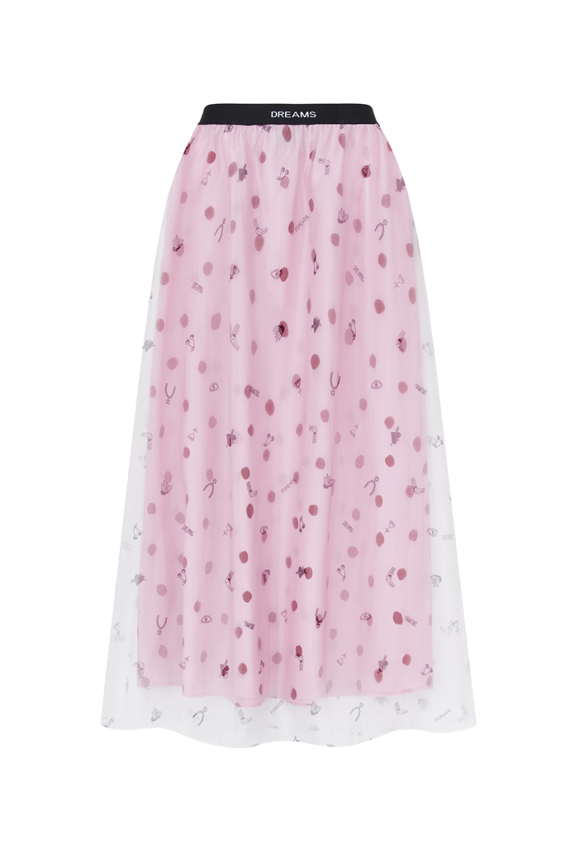 Юбка с эластичным поясом DREAMS BY ALENA AKHMADULLINA, цвет: розовый, 126102100204422/210000 купить онлайн