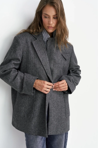 Жакет Паше Ёлочка ERISTSTORE, цвет: серый, НФ-00004116 купить онлайн