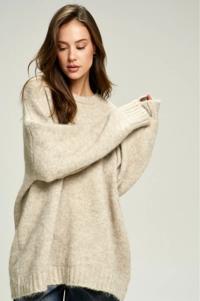 Джемпер Oversized из смесовой шерсти Beige Erist store, цвет: бежевый, НФ-00002966 купить онлайн