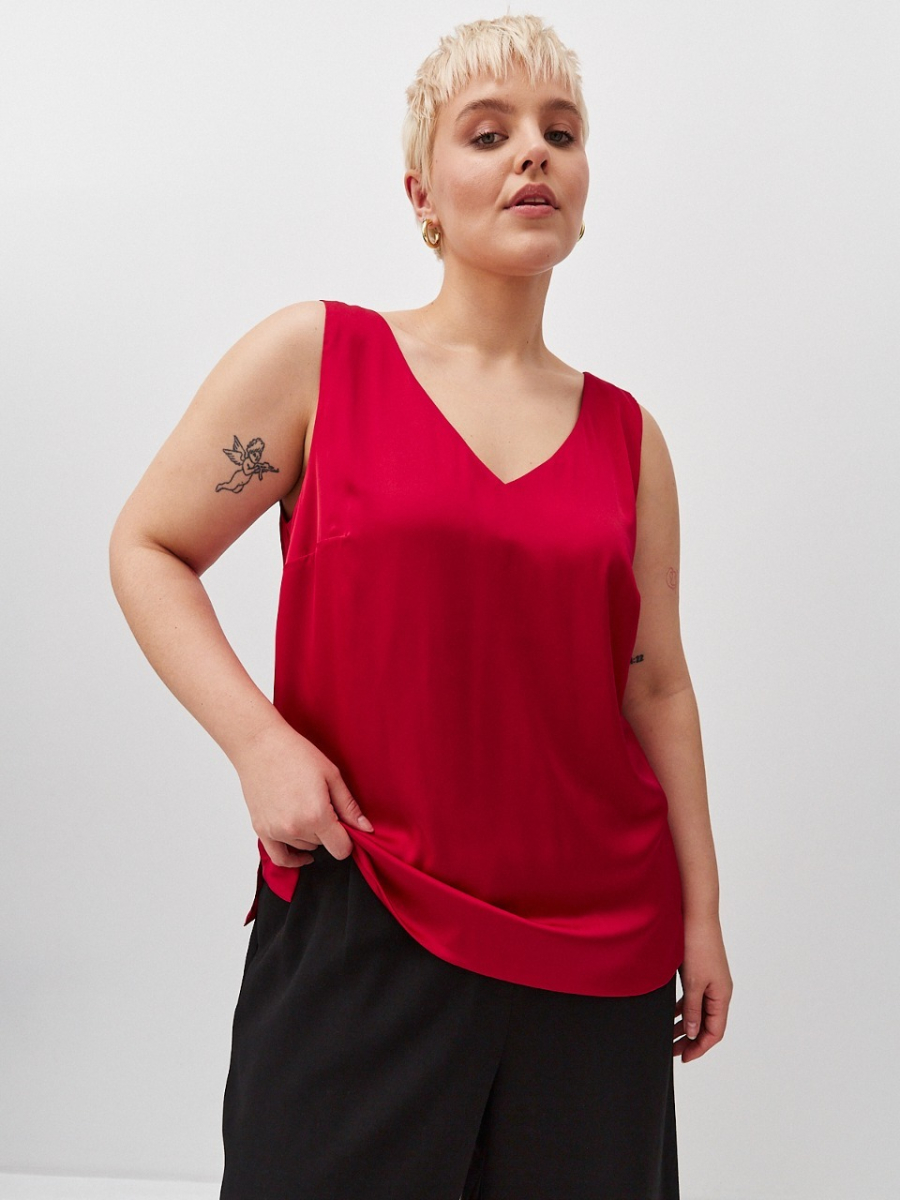 Топ двухслойный на широких бретелях