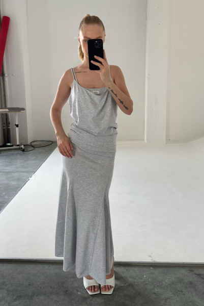 Платье на бретелях GREY