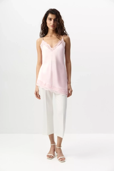 Топ с кружевом Charmstore, цвет: нежно-розовый, 102-43060-236 купить онлайн