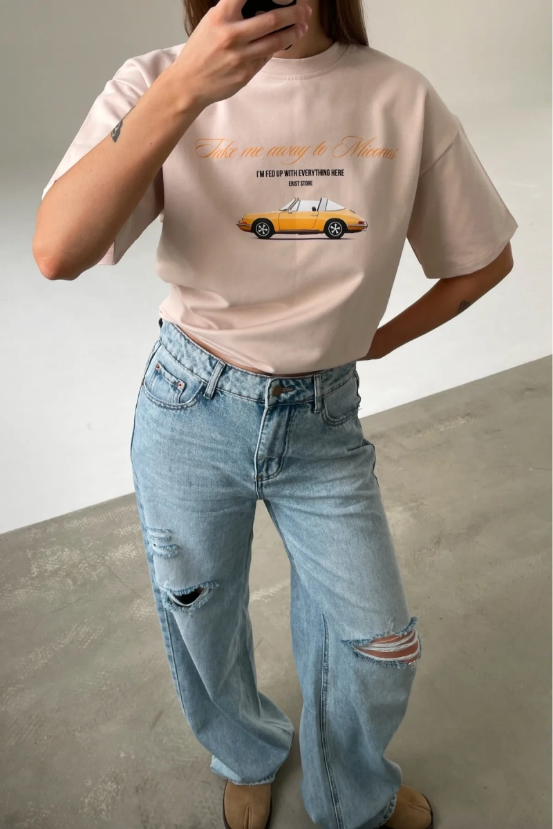 Футболка Миконос Erist store, цвет: бежевый, НФ-00003346 купить онлайн