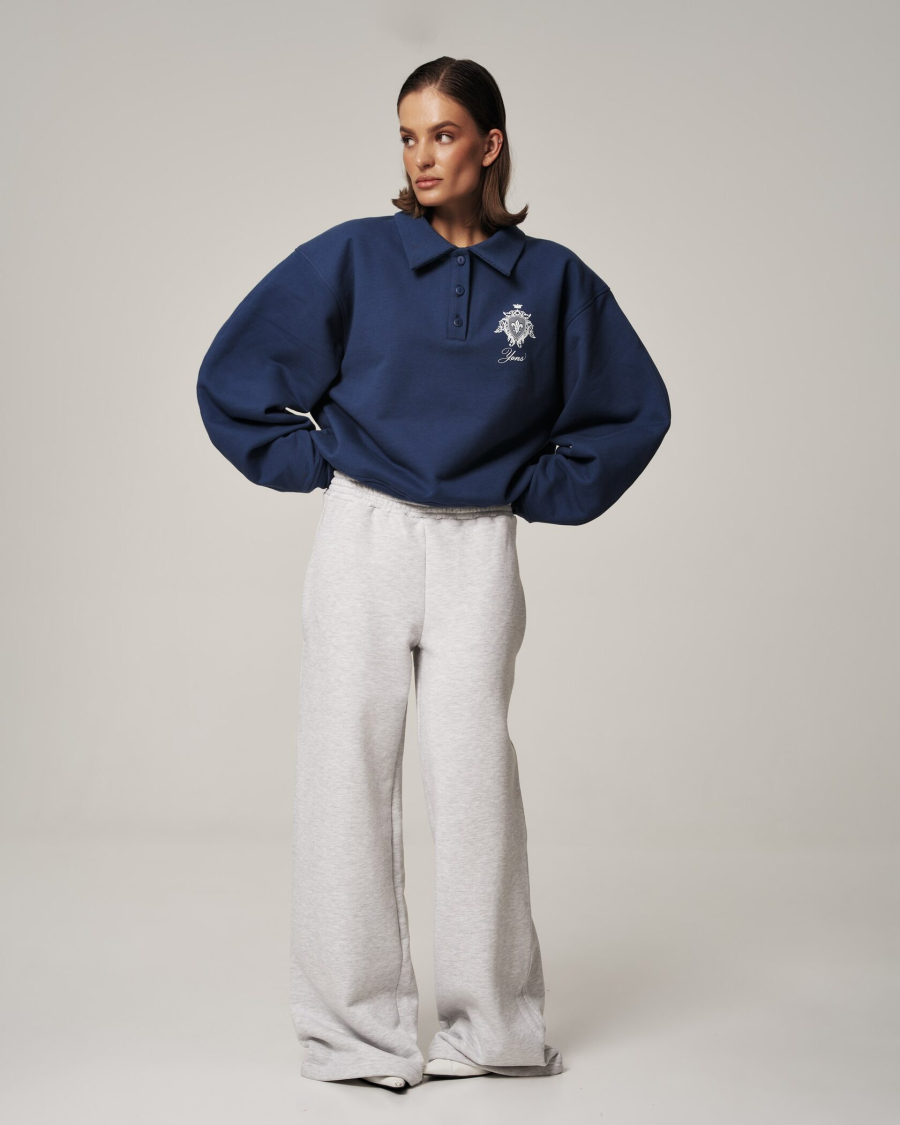 Свитшот-поло YONS STUDIOS BLUE YONS, цвет: синий, YO-780 купить онлайн