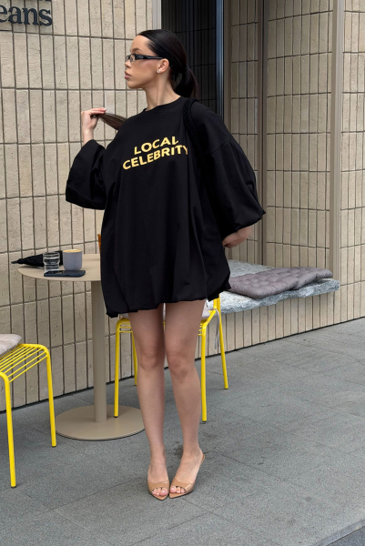 Футболка баллон Label .B, цвет: Черный,  купить онлайн