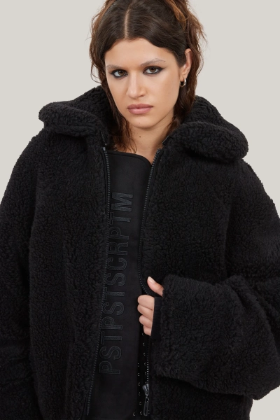 Оверсайз бомбер из шерсти p.p.s., цвет: Черный, P_0600.01.00 купить онлайн