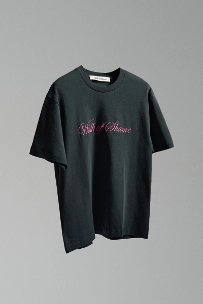 Плотная футболка с вышивкой WALK OF SHAME, цвет: Черный, TSH021 купить онлайн