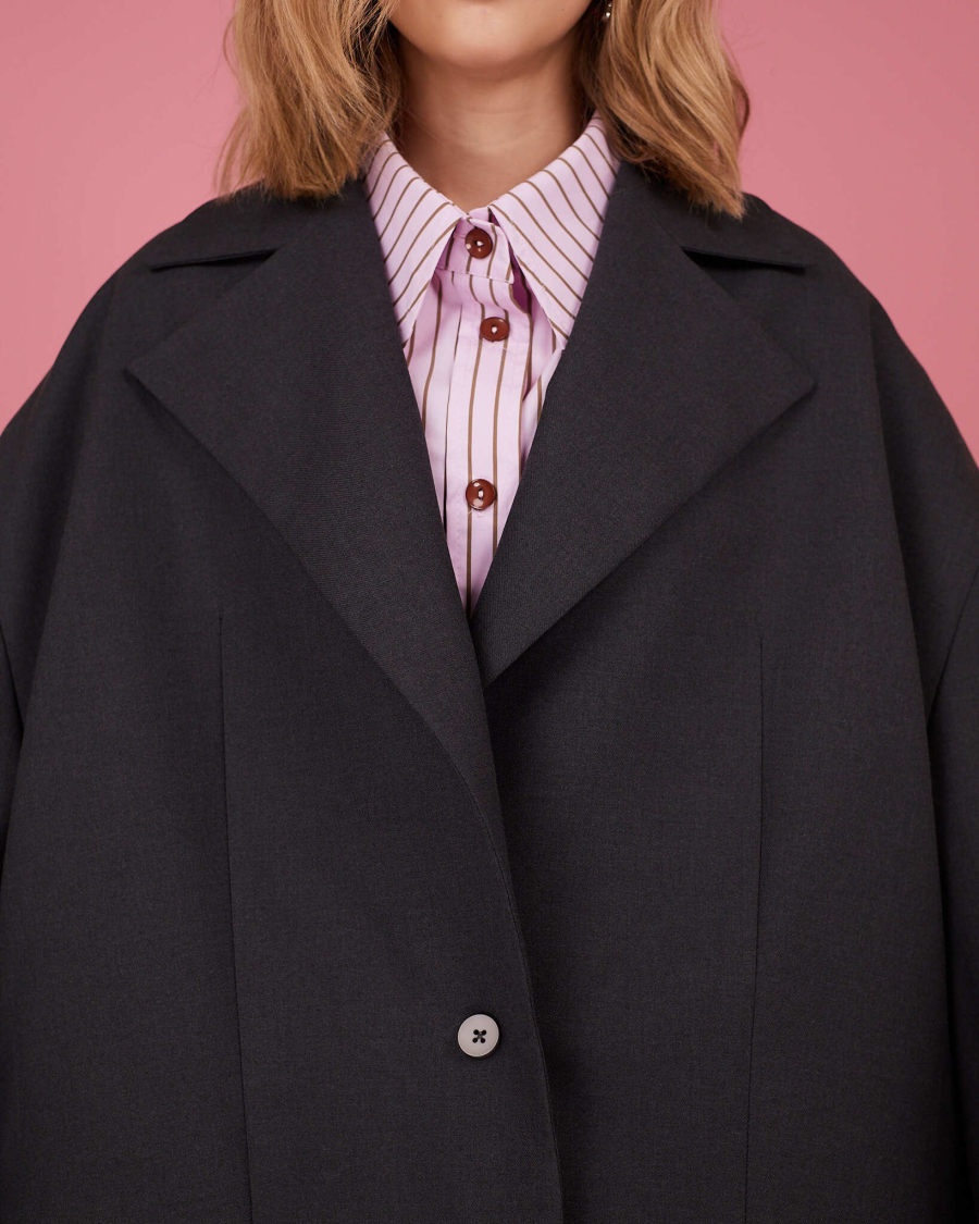 Пиджак макси TABOO, цвет: серый, Blzr03 купить онлайн