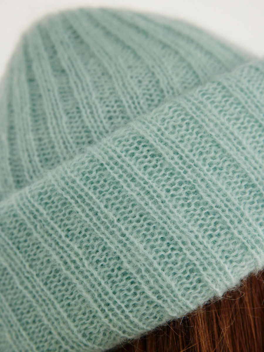 Шапка из объёмной пряжи Chaika, цвет: бирюзовый SH-135 купить онлайн