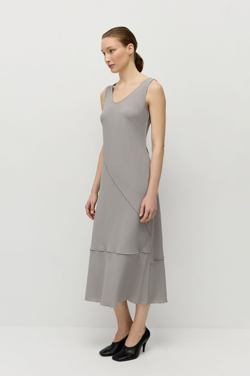 Платье апсайкл AROUND, цвет: серый, 229_80P02 купить онлайн