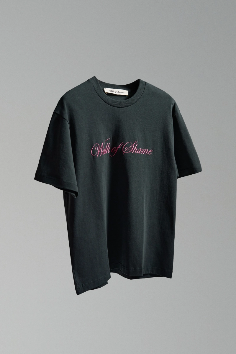 Плотная футболка с вышивкой WALK OF SHAME, цвет: Черный, TSH021 купить онлайн