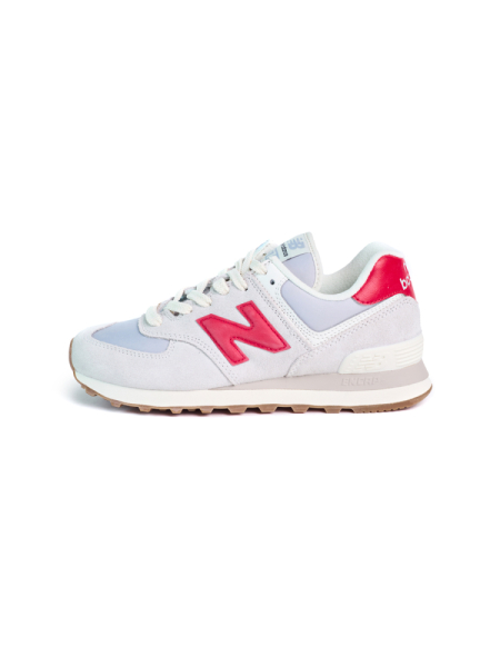 Кроссовки унисекс New Balance 574 "White Red Grey Gum" NKDADDYS SNEAKERS, цвет: серый U574RF2 со скидкой купить онлайн