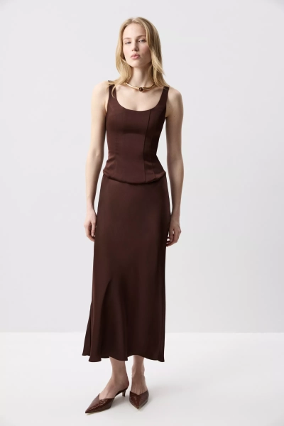 Топ корсетный Charmstore, цвет: шоколадный, 114-56060-551 купить онлайн