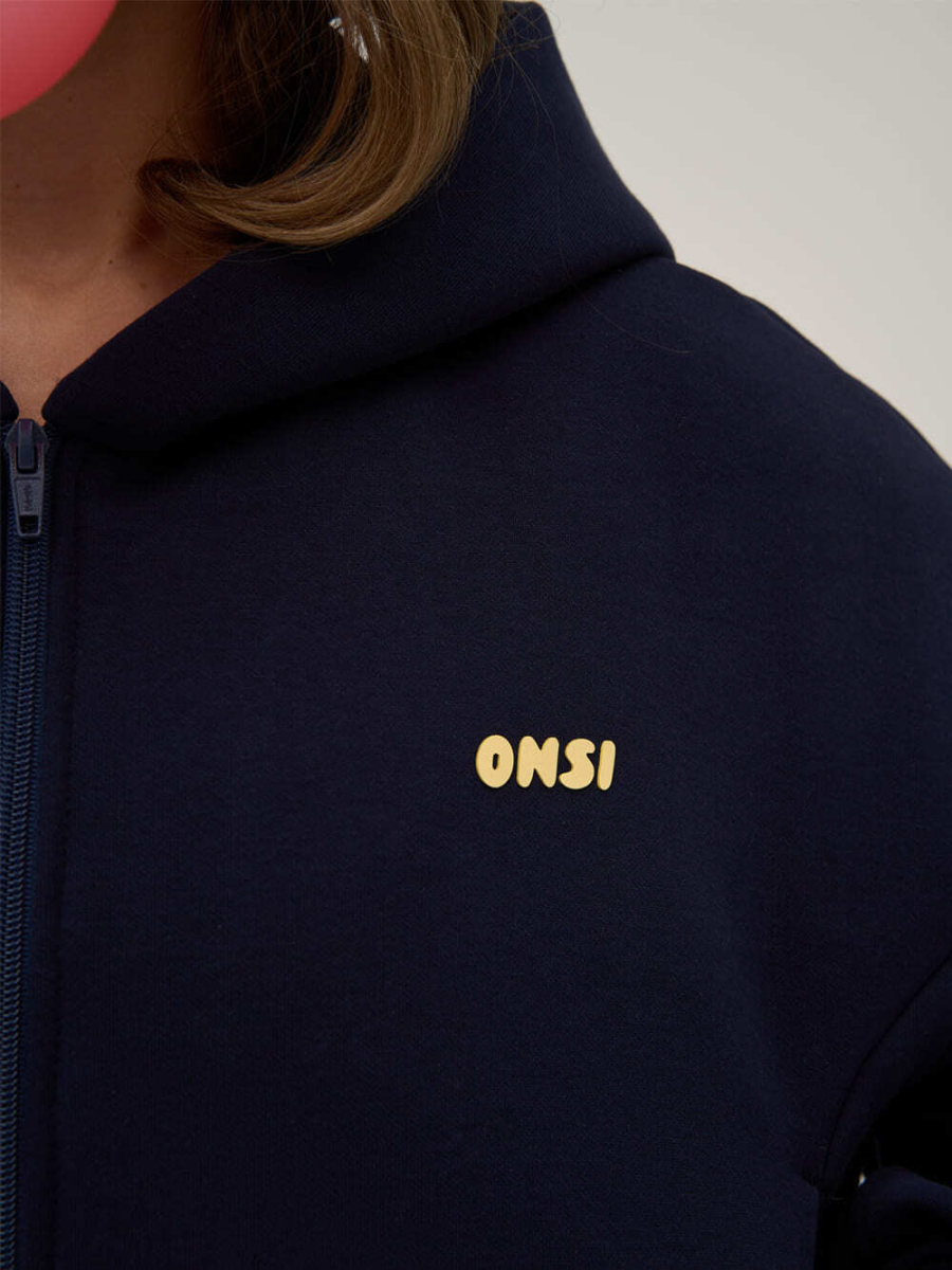 Zip Худи с начесом ONSI, цвет: dark blue,  купить онлайн