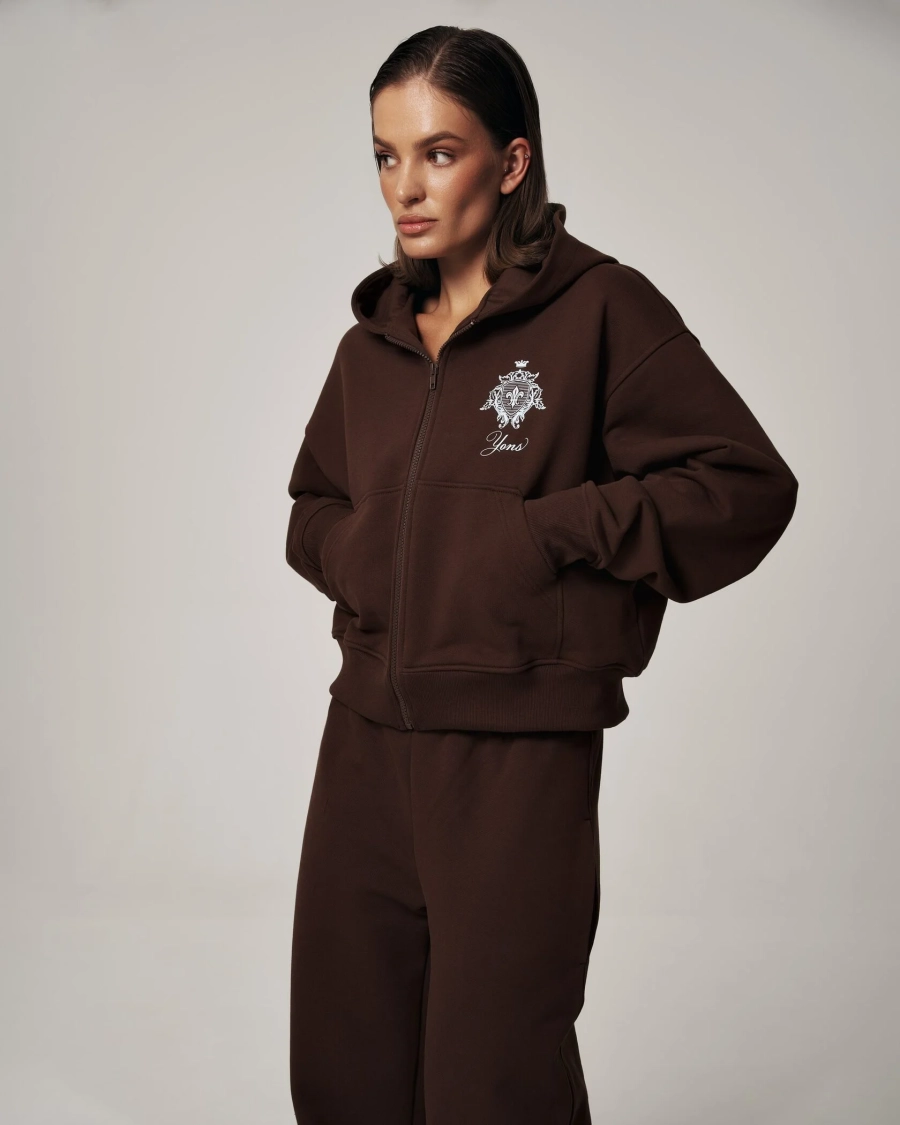 Худи YONS STUDIOS BROWN YONS, цвет: коричневый, YO-788 купить онлайн