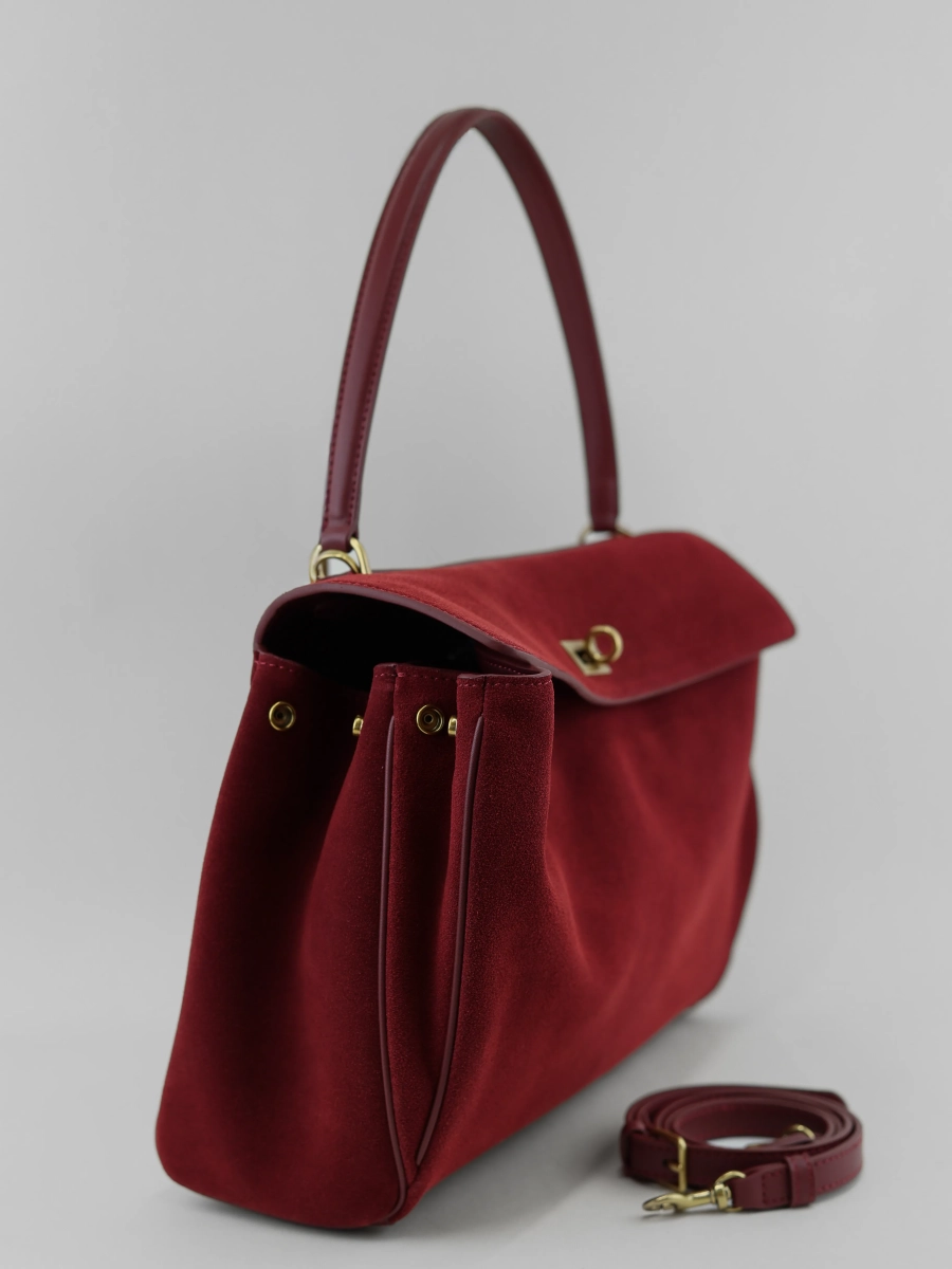 Сумка SANDRA MEDIUM brand salad, цвет: suede cranberry J-704-PHR 7911 купить онлайн