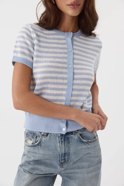 Кардиган в полоску Charmstore, цвет: голубой, 305-64881-668 купить онлайн