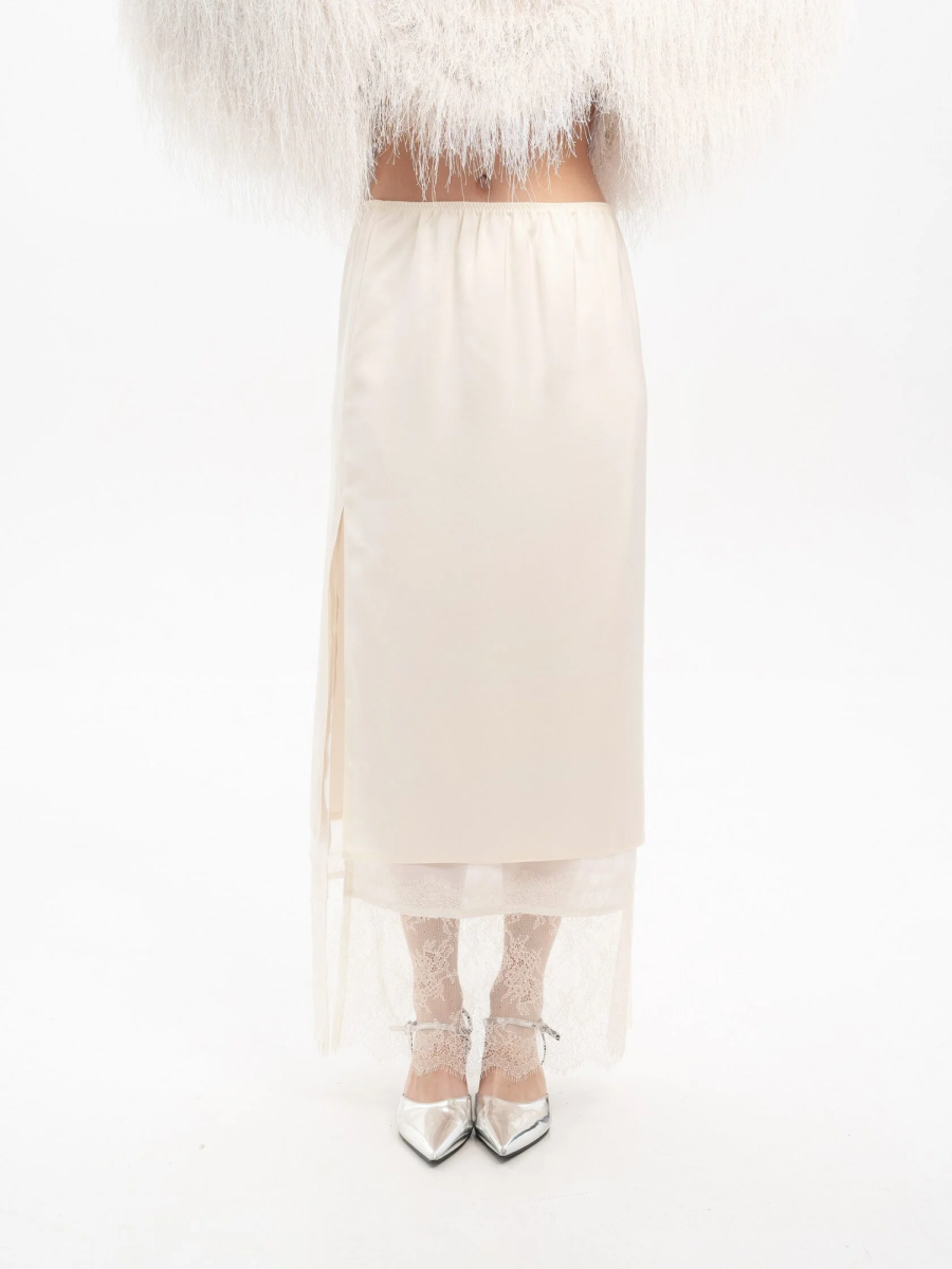 Юбка с кружевом