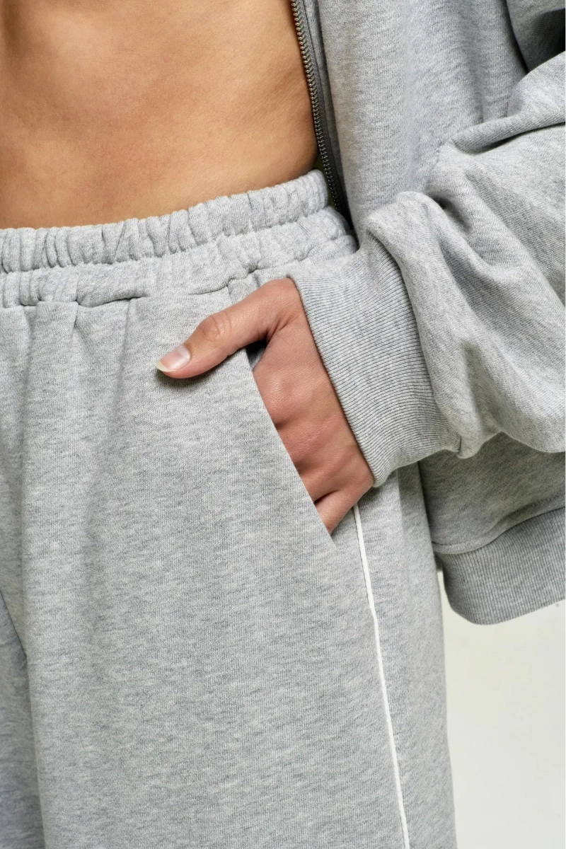 Брюки на кулиске Grey Melange Erist store, цвет: серый, НФ-00002845 купить онлайн