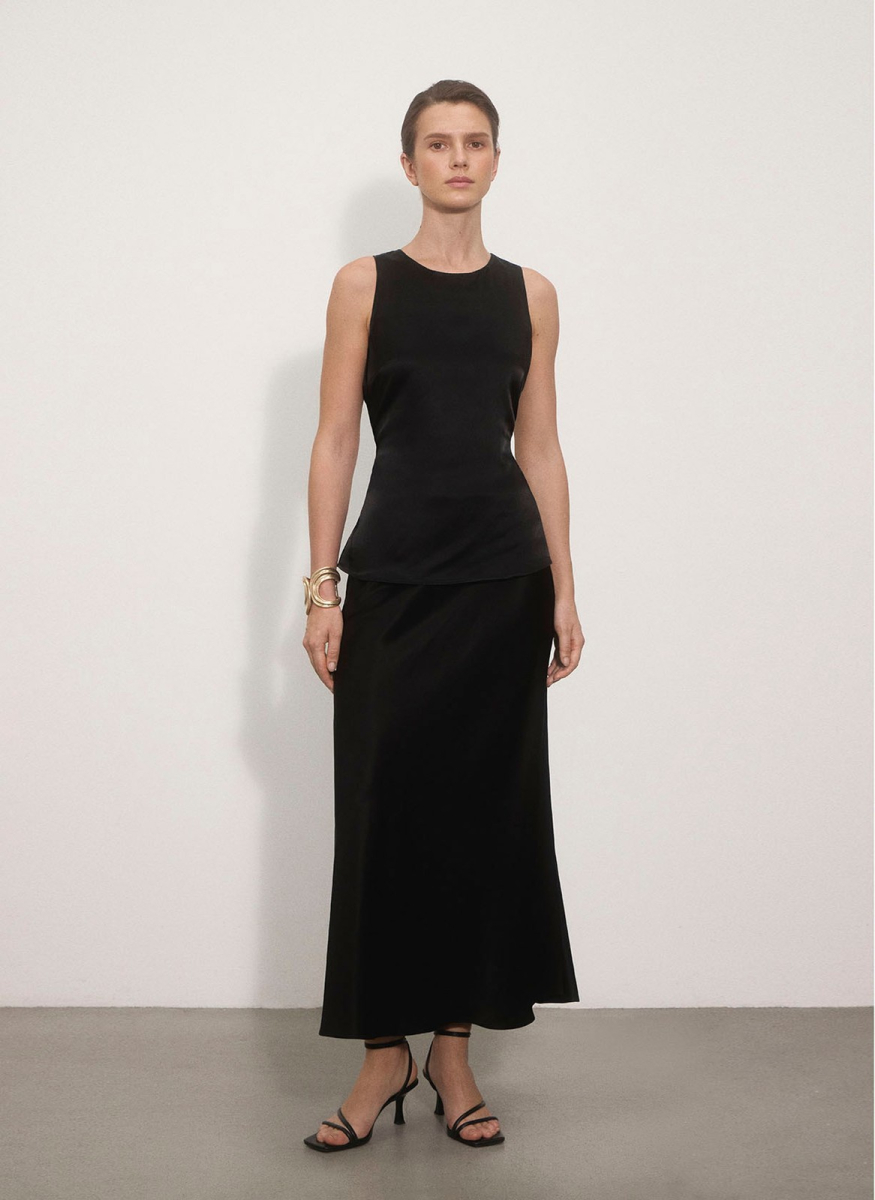 Юбка из атласа