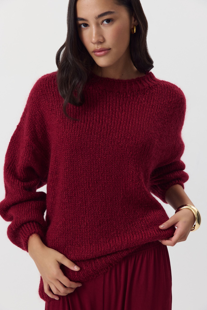 Джемпер из шерсти мериноса Charmstore, цвет: винный, 303-41898-451 купить онлайн