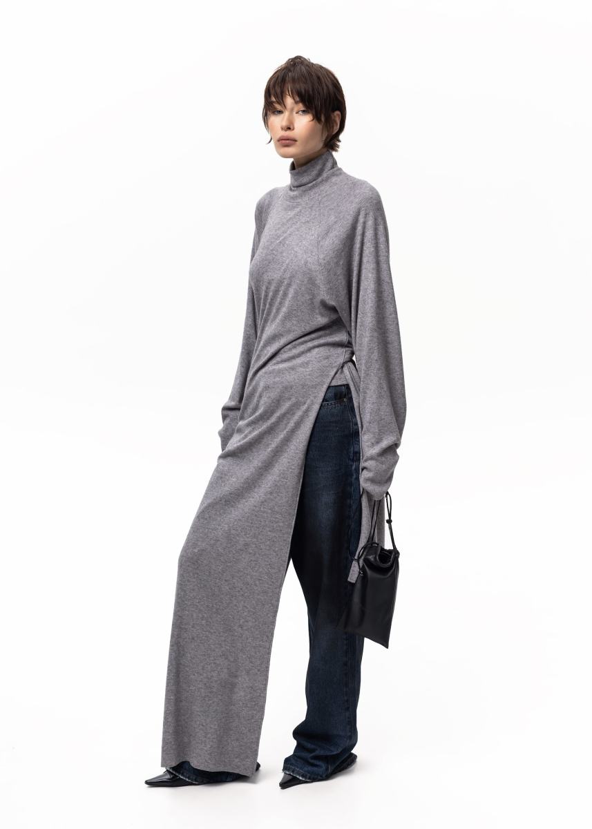 Джемпер с открытой спиной из вискозы ASYA SEMYONOVA, цвет: grey, 00-00002505 со скидкой купить онлайн