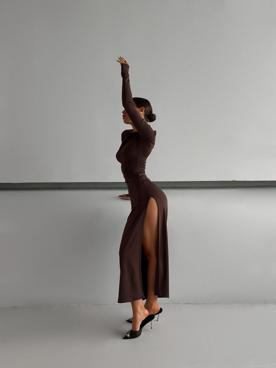 Платье "SHAPE" MIARTLAND, цвет: коричневый, НФ-00000126 купить онлайн