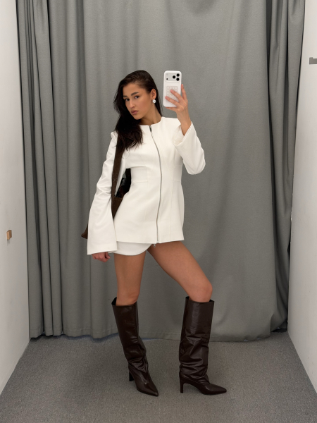 Жакет "Силуэт" Label .B, цвет: белый,  купить онлайн