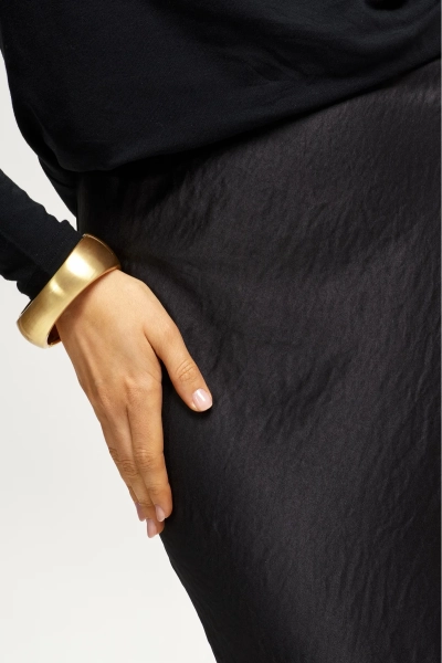 Юбка-годе атласная Black Erist store, цвет: Черный, НФ-00003081 купить онлайн