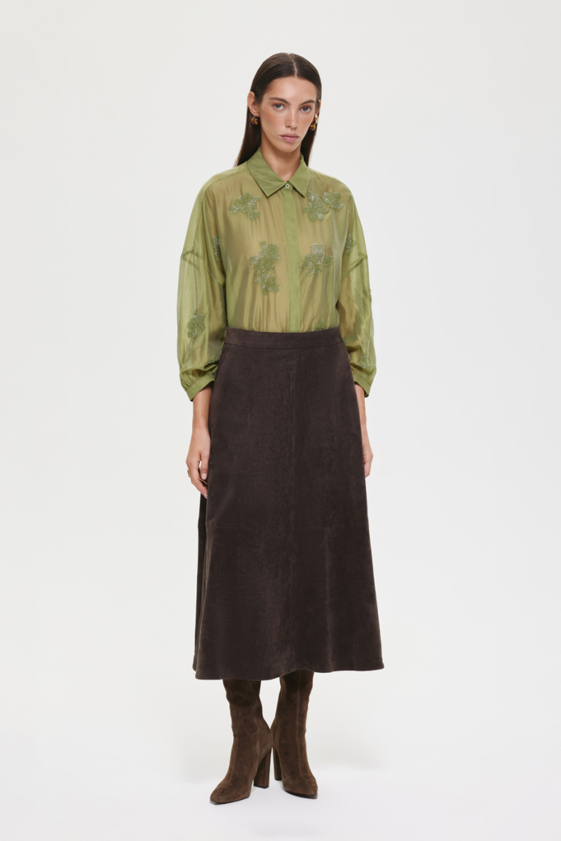 Юбка из экозамши