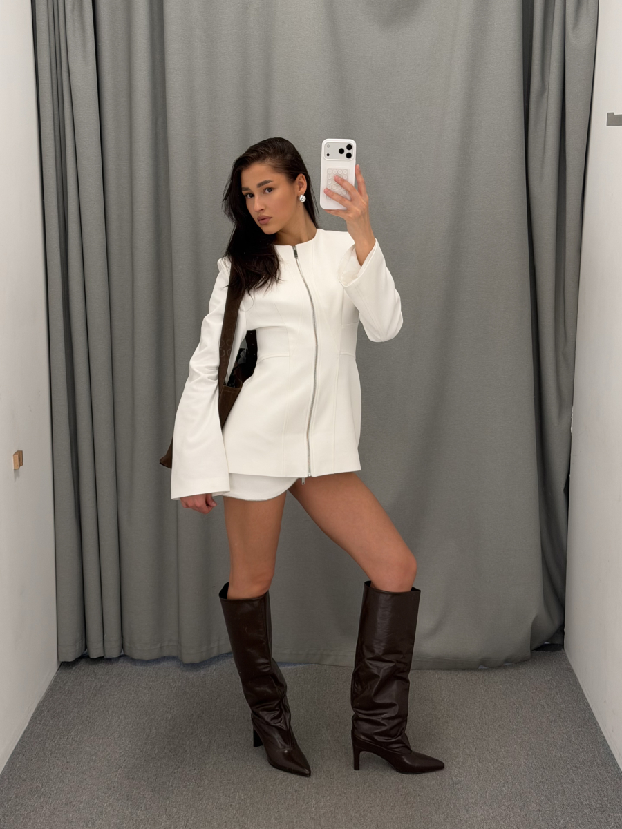 Жакет "Силуэт" Label .B, цвет: белый,  купить онлайн