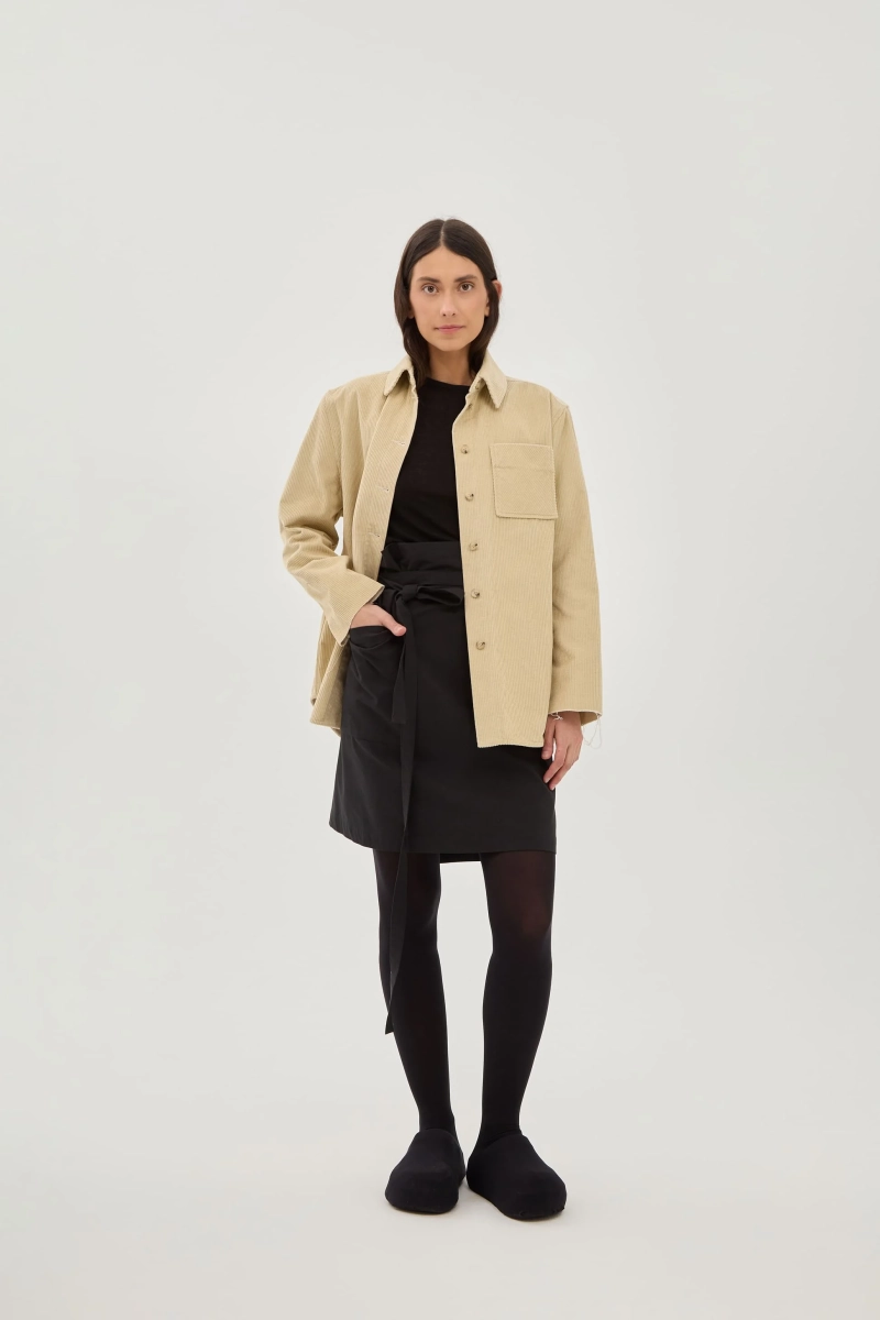 Рубашка с расширенным плечом UNKE, цвет: Светло-бежевый, 2601SH003C_BE купить онлайн