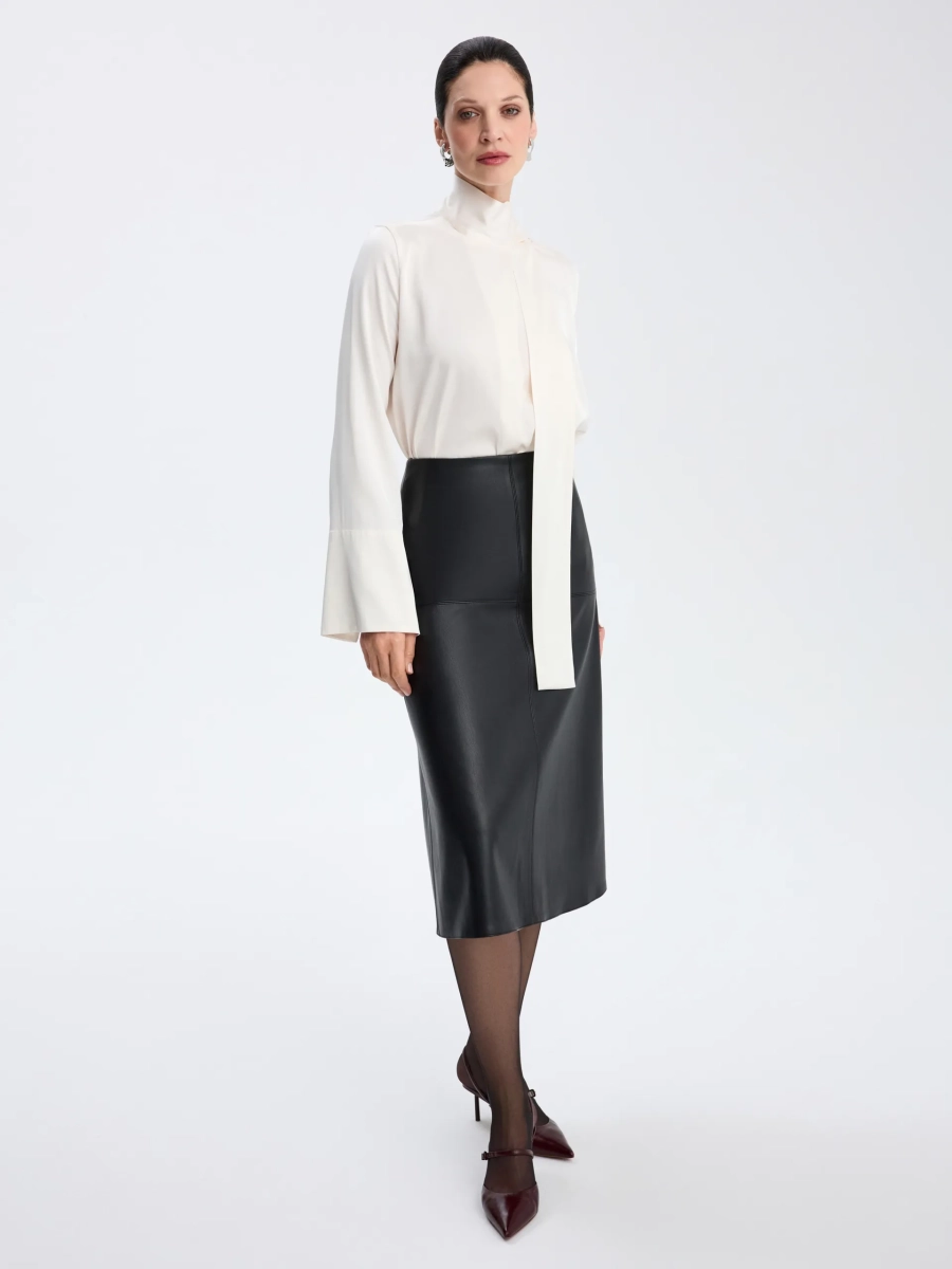 Блуза с воротником-трансформером ANNA PEKUN, цвет: бежевый, 30.2629.120 купить онлайн