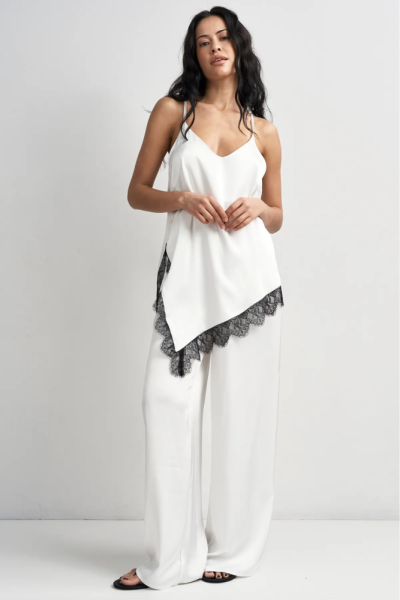 Брюки атласные