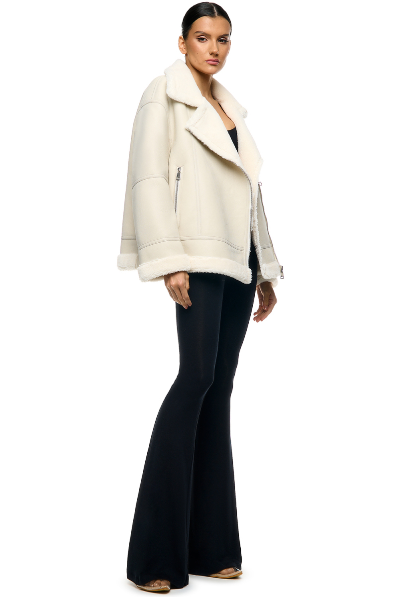 Куртка - косуха с мехом SODAMODA, цвет: белый, 15716 купить онлайн