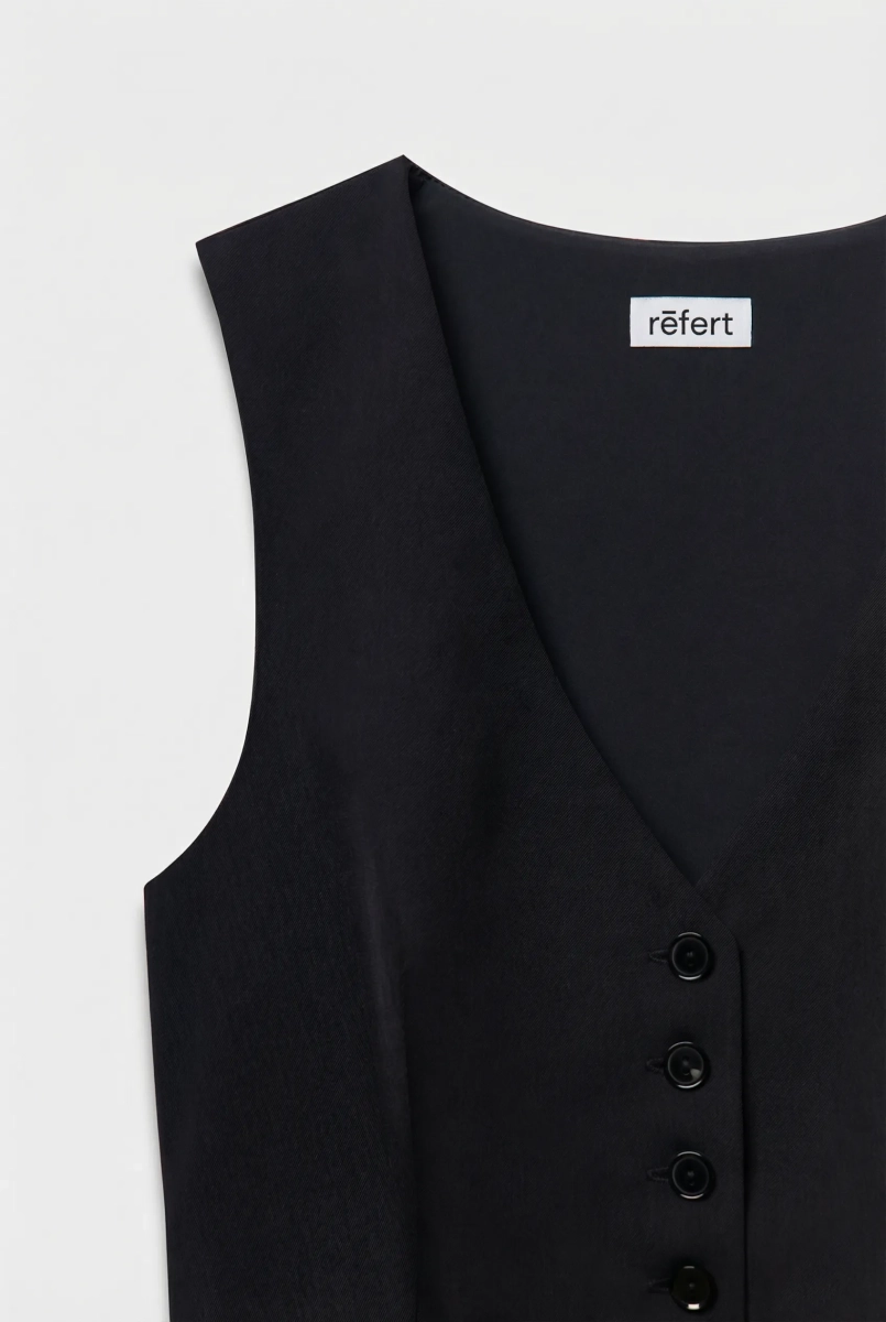 Жилет из костюмной ткани REFERT, цвет: Черный, 05-4154/1-2511 купить онлайн