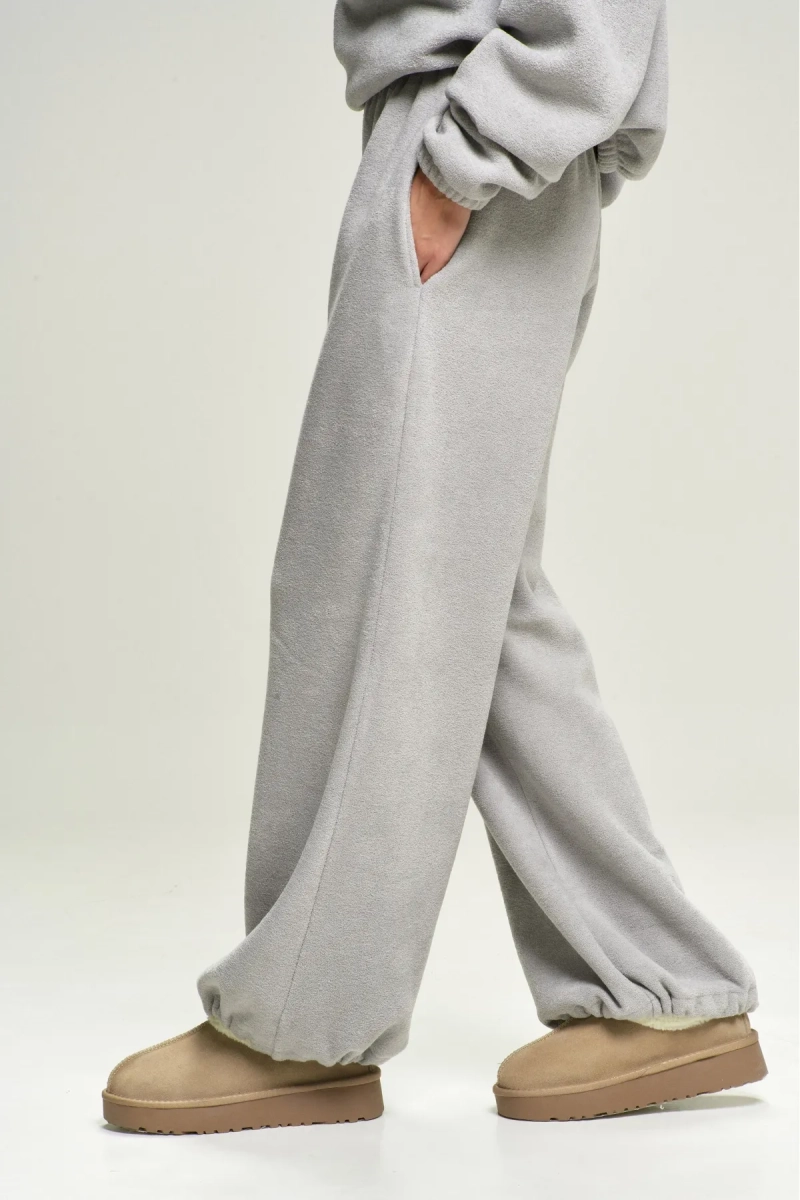 Брюки из плюша с начесом Grey Erist store, цвет: серый, НФ-00002860 купить онлайн