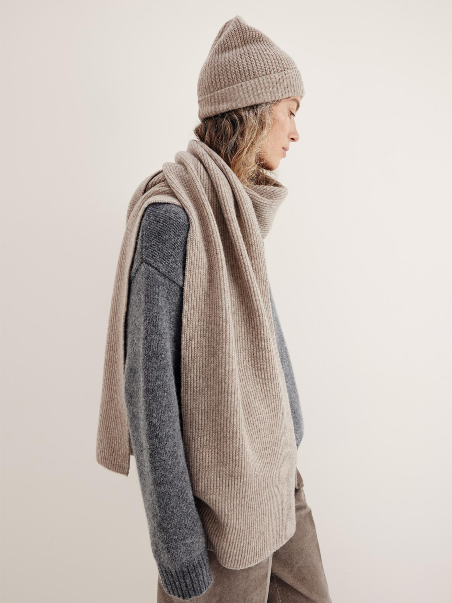 Шарф кашемировый Chaika, цвет: коричневый SF-16 купить онлайн