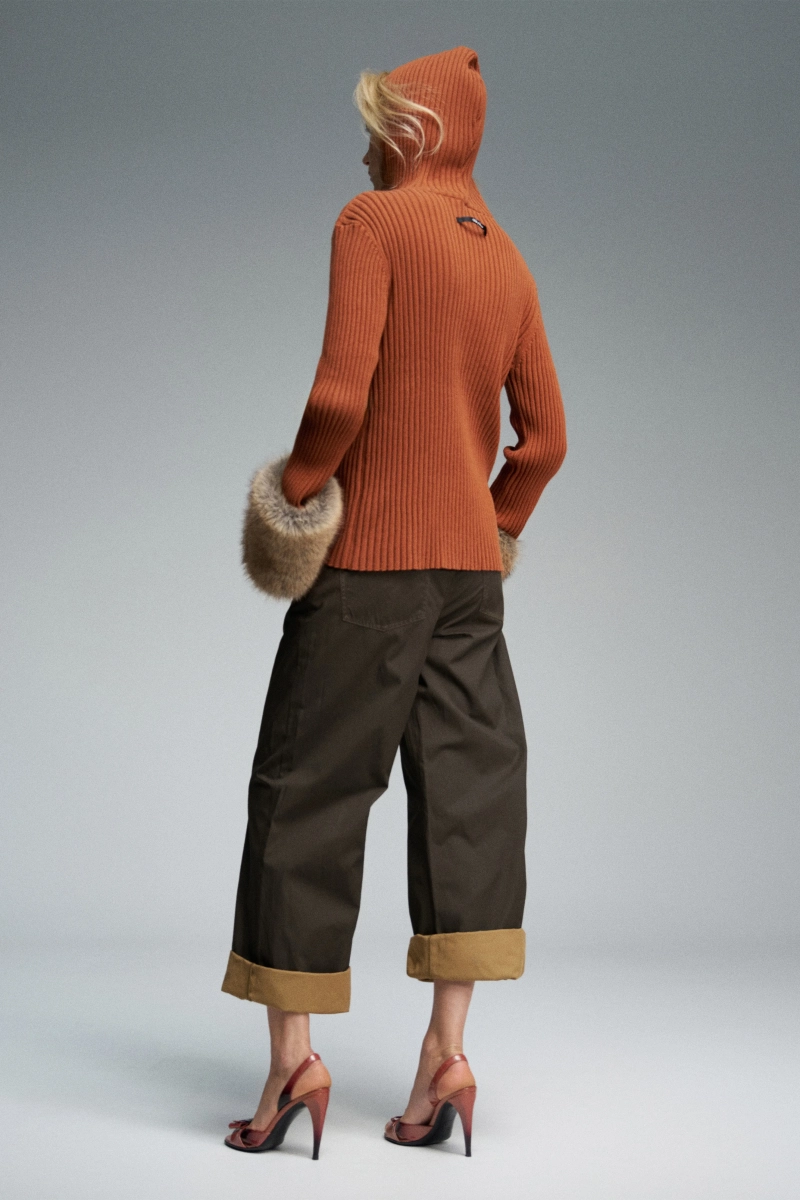 Кардиган с капюшоном WALK OF SHAME, цвет: коричневый, KNC006/FW2526 купить онлайн