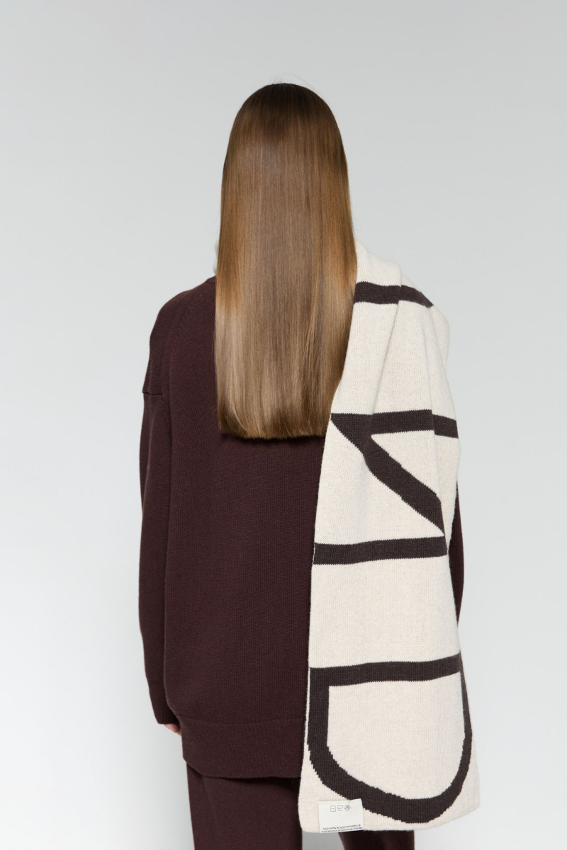 Шарф AROUND AROUND, цвет: темно-коричневый 1212_14C23 купить онлайн