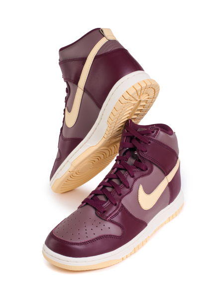 Кроссовки женские Nike Dunk High "Plum Eclipse" NKDADDYS SNEAKERS, цвет: Бордовый DD1869-202 купить онлайн