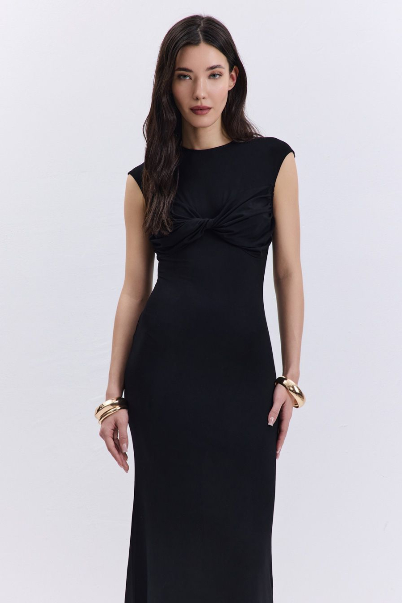 Платье из смесовой вискозы TOPTOP, цвет: Черный, TT.012.17239.900 купить онлайн