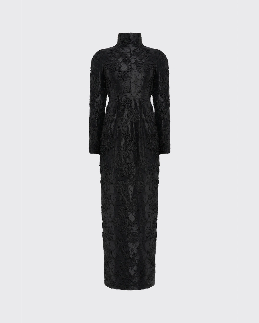 Платье-макси с открытой спиной КРУЖЕВА ASIA ST 71, цвет: Черный, Ast71.dress-laces-maxi-bl купить онлайн