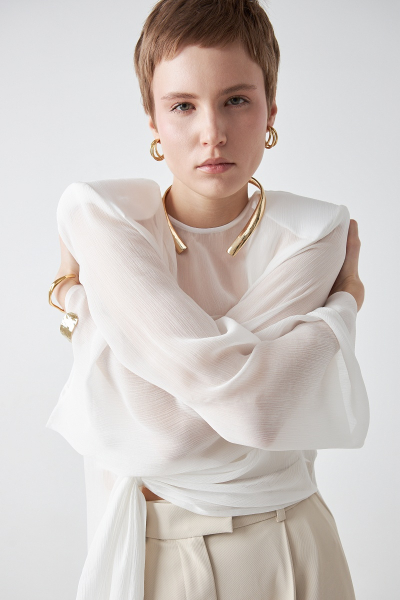 Платье из жатого шифона