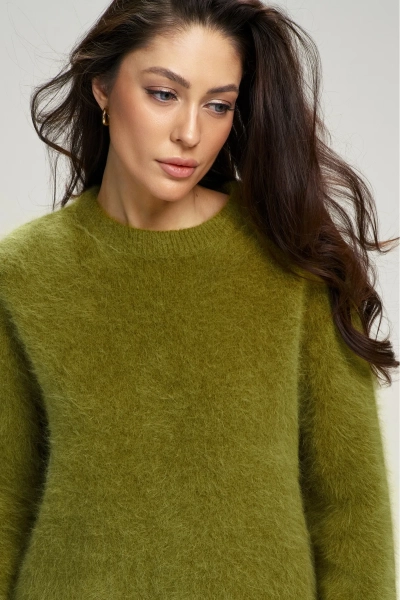 Джемпер из ангоры Olive Erist store, цвет: зеленый, НФ-00003139 купить онлайн